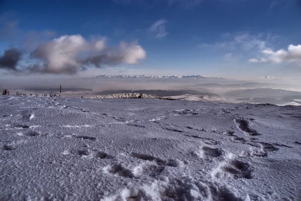 Vista de las montañas Tatra en invierno — Foto de Stock