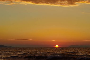 günbatımı Korfu Adası