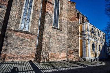Ortaçağ kilise tuğla duvar