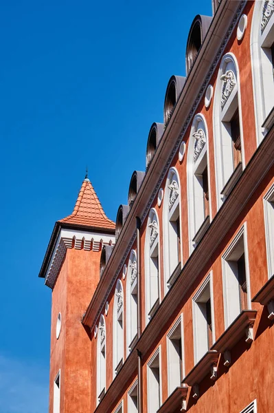 Turret and facade Art Nouveau building — Stock Photo, Image