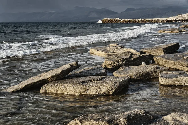 Costa dell'isola di Corfù — Foto Stock