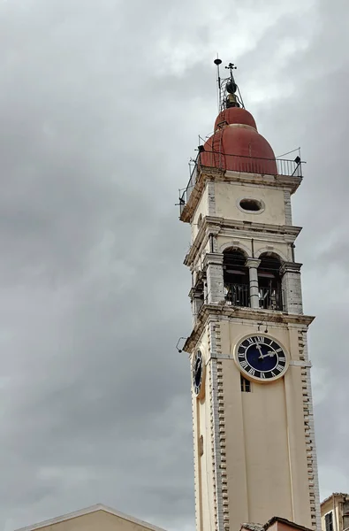 Věž kostela Agios Spiridon — Stock fotografie
