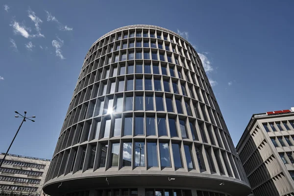 Modernist facade, the circular building