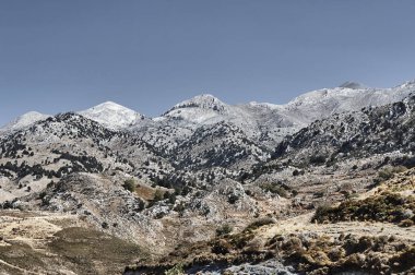 Beyaz dağ manzarası
