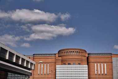 Duvar endüstriyel kırmızı tuğla bina