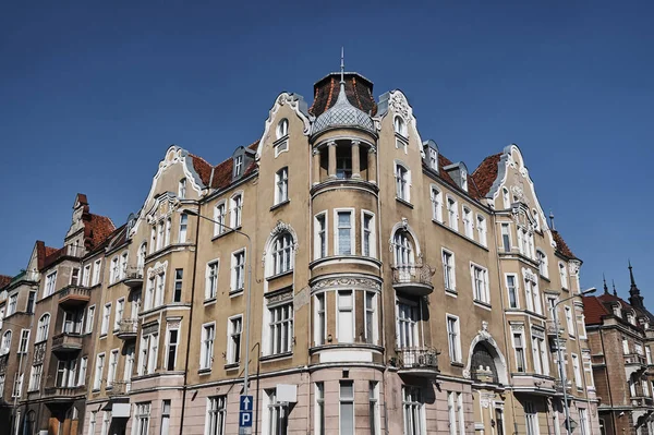 Street with Art Nouveau buildings — Stock Photo, Image