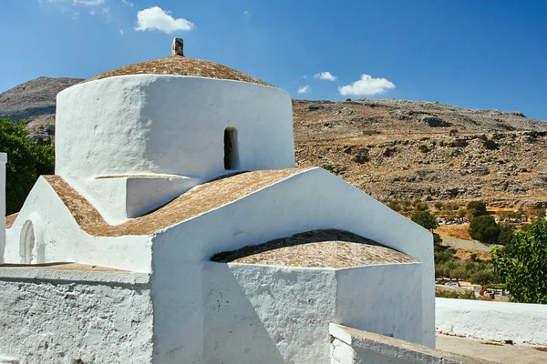 Igreja bizantina na cidade de Lindos — Fotografia de Stock