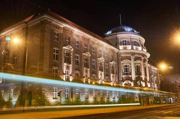 The building of the Academy of Medical Sciences at night