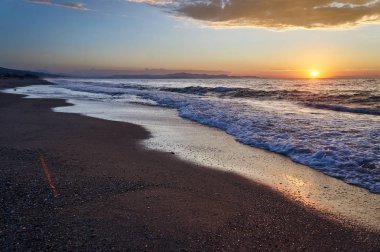 Korfu adasında gün batımı, Yunan