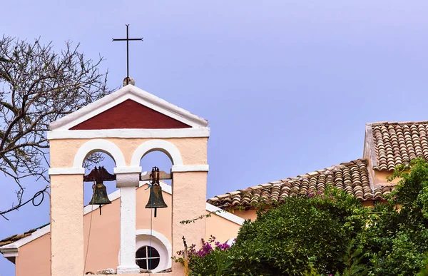 Kerktoren Corfu Eiland Griekenland — Stockfoto