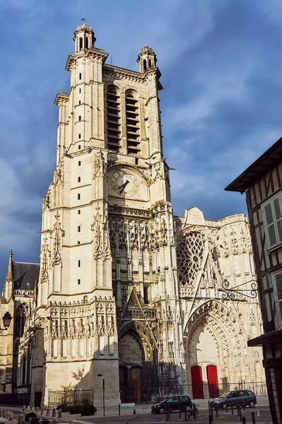 Belfry Gothi Cathedral Troyes France — Stock Photo, Image