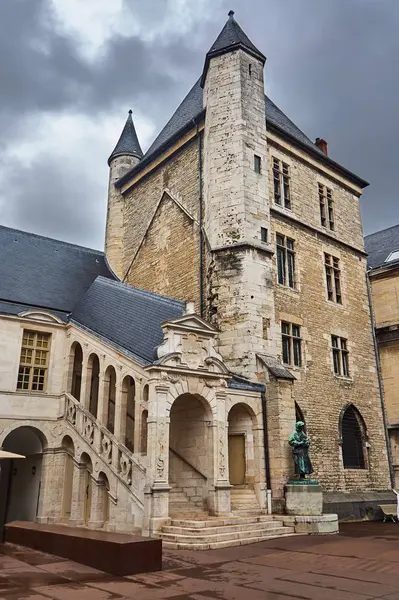 Fragment Bâtiments Médiévaux Gothiques Dijon France — Photo