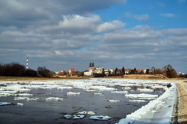 Ice River Warta Poznan — Stock Photo, Image