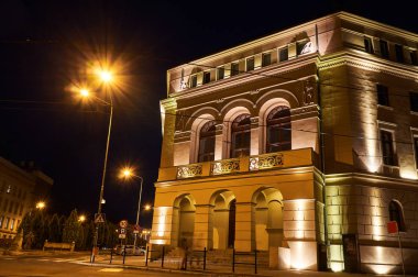 Geceleri Poznan Üniversitesi Sanat Binası