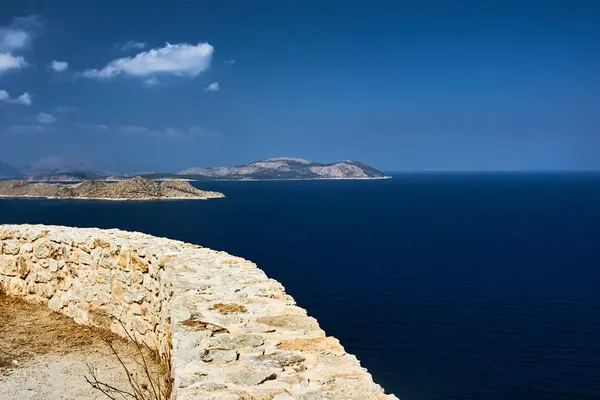 Medieval Walls Islands Mediterranean Sea Greece — Stock Photo, Image