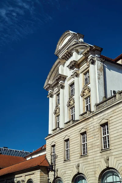 Fachada Uma Casa Arrendamento Classicista Poznan — Fotografia de Stock