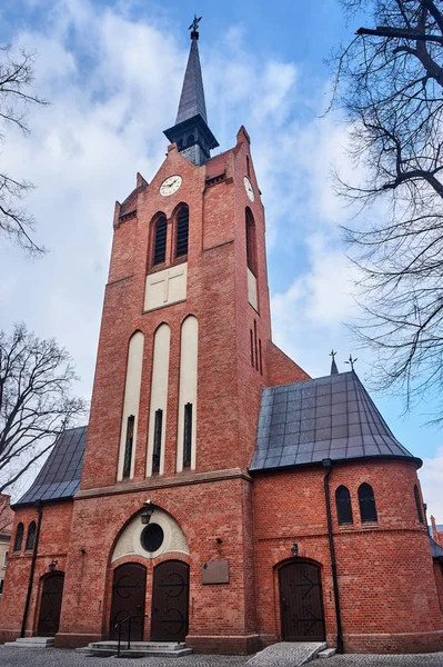 Harangláb Neo Gótikus Templom Poznam — Stock Fotó