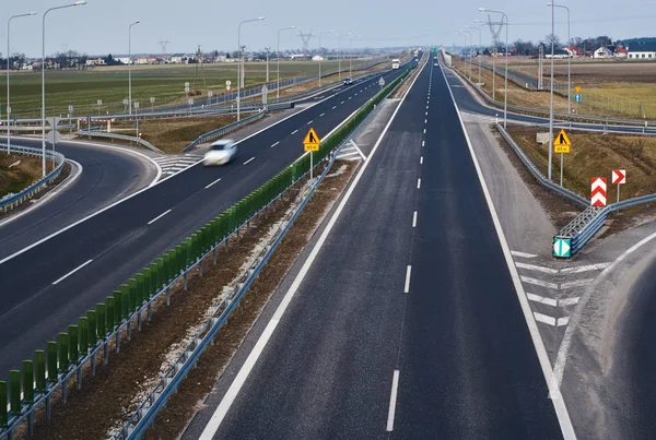 Nya Motorvägen Polen — Stockfoto