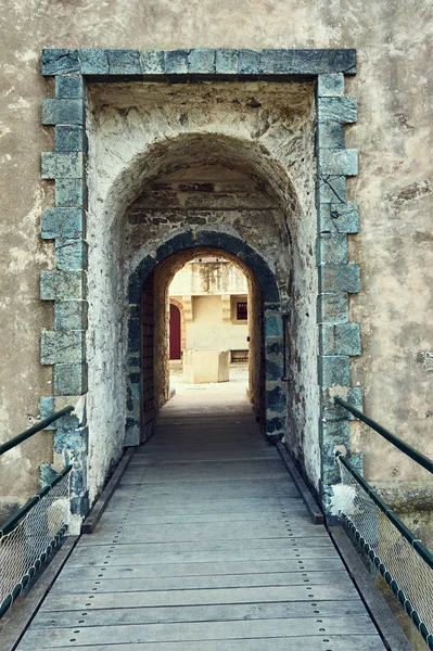 Wooden Bridge Gate Medieval Fortifications Saint Tropez — Stock Photo, Image