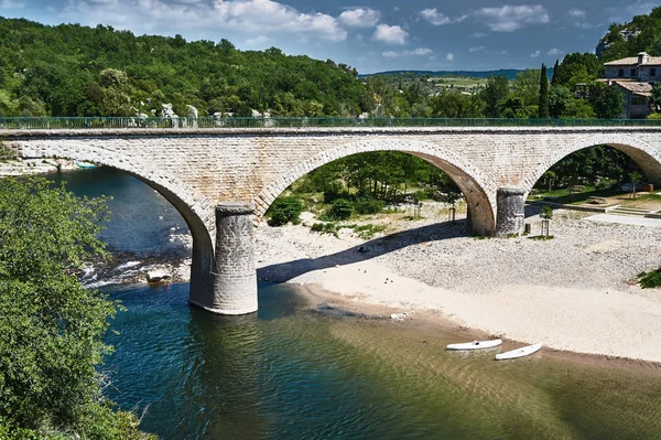 Stone Bridge River Ardeche France — Stock Photo, Image