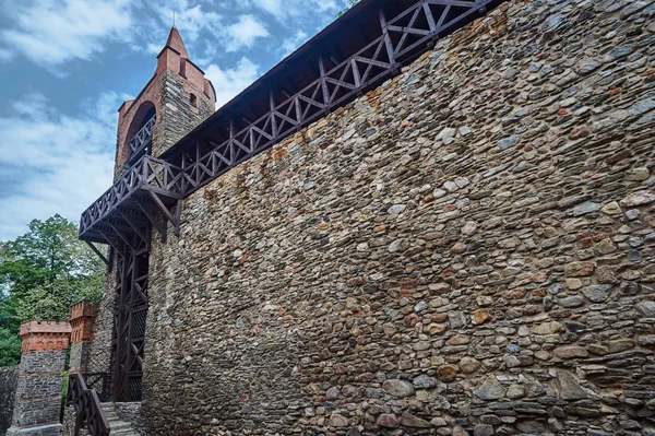 Paczkow Polonya Şehir Kapısı Ile Ortaçağ Hisar Kale — Stok fotoğraf