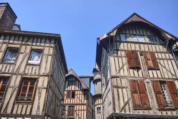 Casas Arrendamento Histórico Cidade Velha Troyes França — Fotografia de Stock