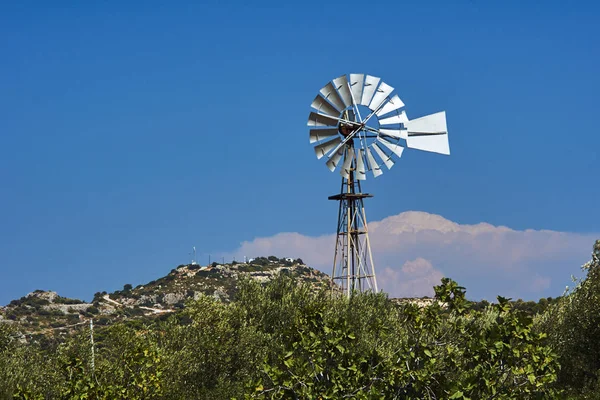 Modern Windmill Island Rhodes Greece — Stock Photo, Image