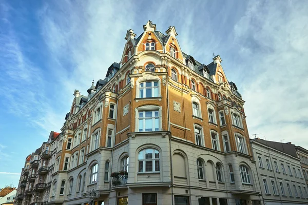 Art Nouveau Fasad Den Historiska Byggnaden Poznan — Stockfoto