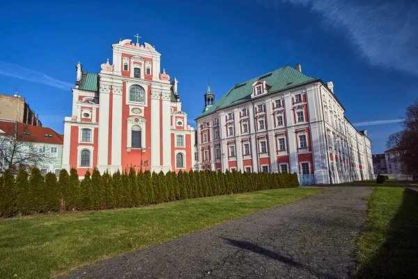 Chiesa Cattolica Barocca Costruzione Del Precedente Ordine Poznan Polonia — Foto Stock