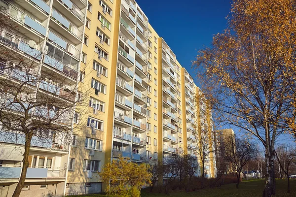 Fachada Edificio Residencial Gran Altura Poznan — Foto de Stock