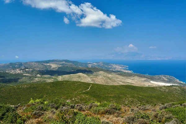 Mountain Peaks Rocks Sea Zakynthos Island Greece — Stock Photo, Image