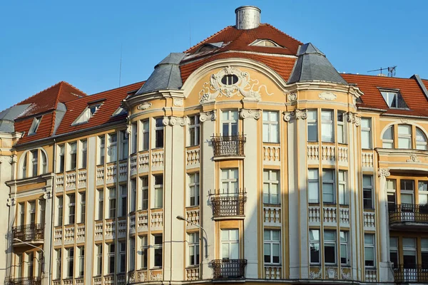 facade of the historic Art Nouveau building  in Poznan