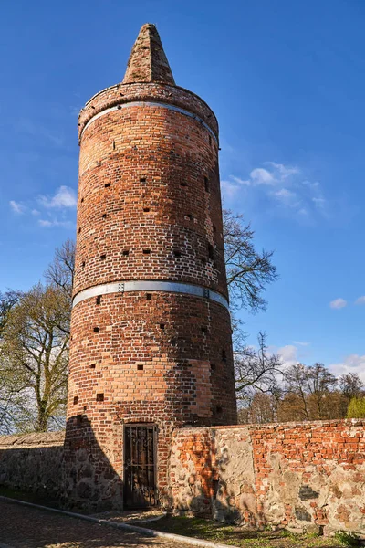 Mura Difensive Medievali Con Torre Nella Città Osno Polonia — Foto Stock