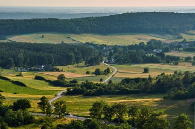 Polonya 'da tarıma elverişli tarlaları ve ormanı olan kırsal alan
