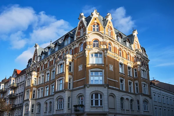 Jugendstilfassade Des Gebäudes Posen — Stockfoto