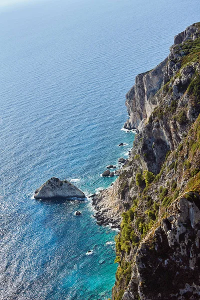 Скала Побережье Острова Корфу Греции — стоковое фото