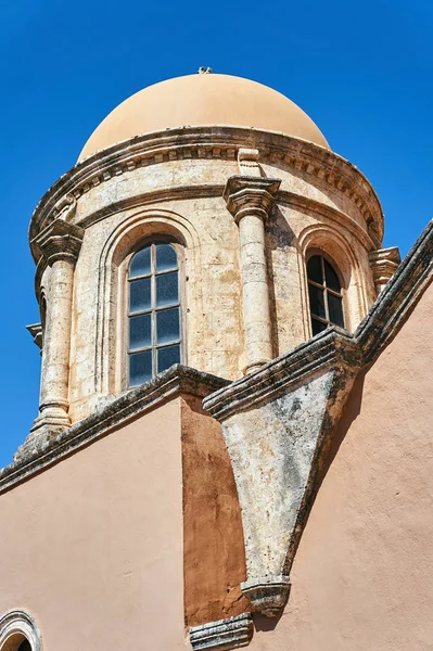 Kupol Det Historiska Kapellet Det Ortodoxa Klostret Kreta — Stockfoto