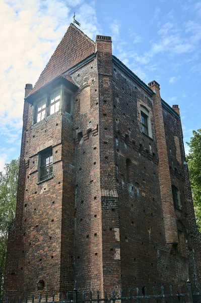 Histórica Torre Medieval Tijolos Szamotuly Polónia — Fotografia de Stock