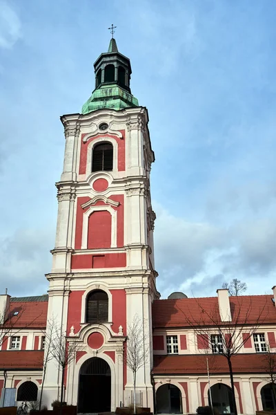 Belfry Barroco Igreja Histórica Poznan — Fotografia de Stock