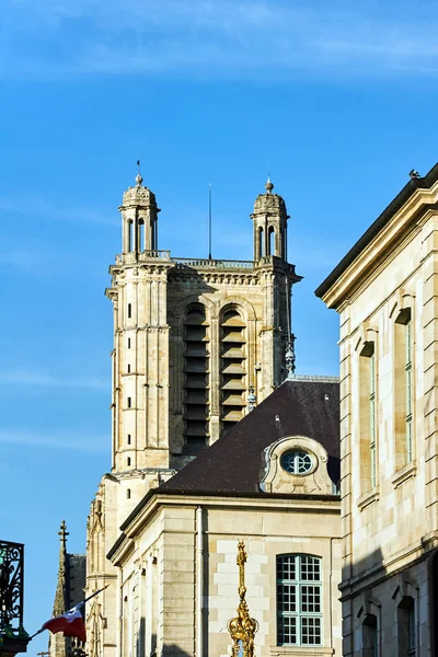 Torre Medieval Catedral Gótica Troyes Francia —  Fotos de Stock