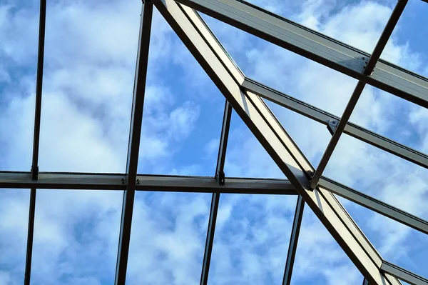 View Clouds Sky Glass Roof — Stock Photo, Image