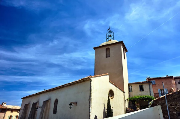 Campanile Della Chiesa Medievale Pietra Francia — Foto Stock