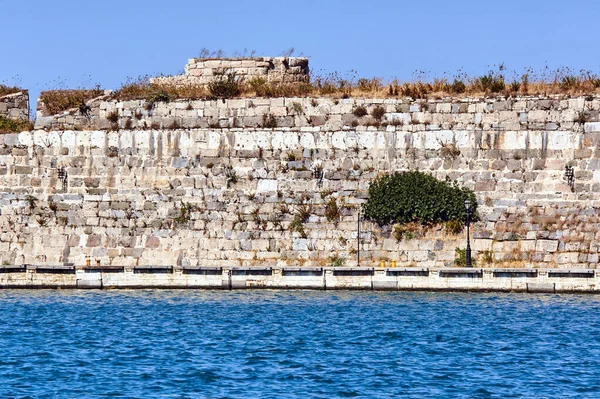 Stenmuren Venetianska Befästningar Den Medeltida Fästningen Staden Kos Grekland — Stockfoto