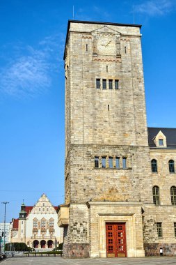 Poznan 'daki Taş İmparatorluk kalesinin tarihi kulesi.