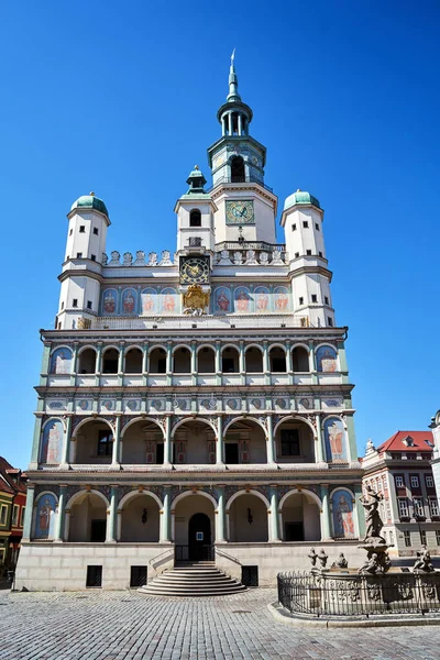 Fasaden Den Historiska Renässansen Stadshus Poznan — Stockfoto