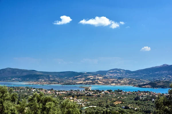 Uitzicht Van Het Griekse Eiland Lefkada Naar Ionische Zee — Stockfoto