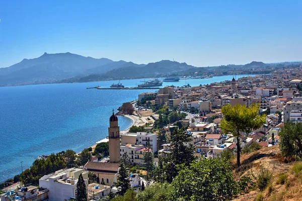 Město Přístav Ostrově Zakynthos Řecku — Stock fotografie