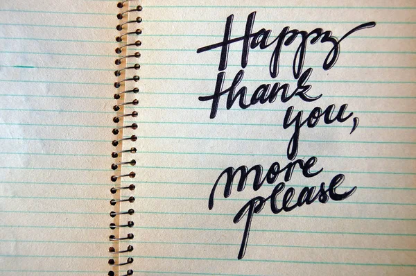 Mutlu teşekkür ederim daha lütfen kaligrafi arka plan — Stok fotoğraf