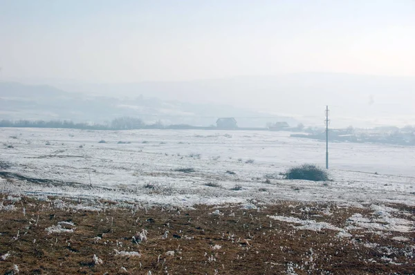 Frío invierno paisaje rural — Foto de Stock