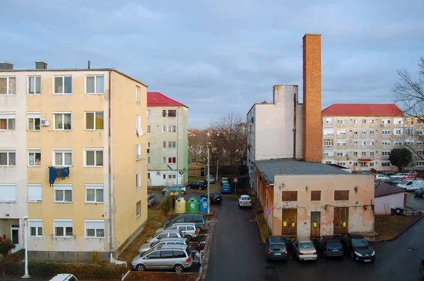 Simple town street view — Stock Photo, Image